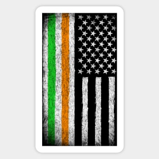 Irish American Heritage Pride Flag Vintage Sticker